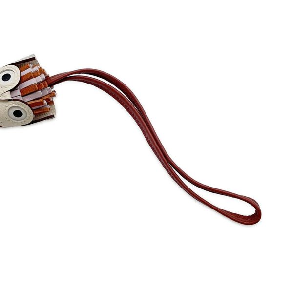 エルメス バッグチャーム シュエット パンドエピス/モーヴペール/シエンヌ/ナタ/ホワイト エプソン/ラムスキン/スイフト K刻印 フクロウ