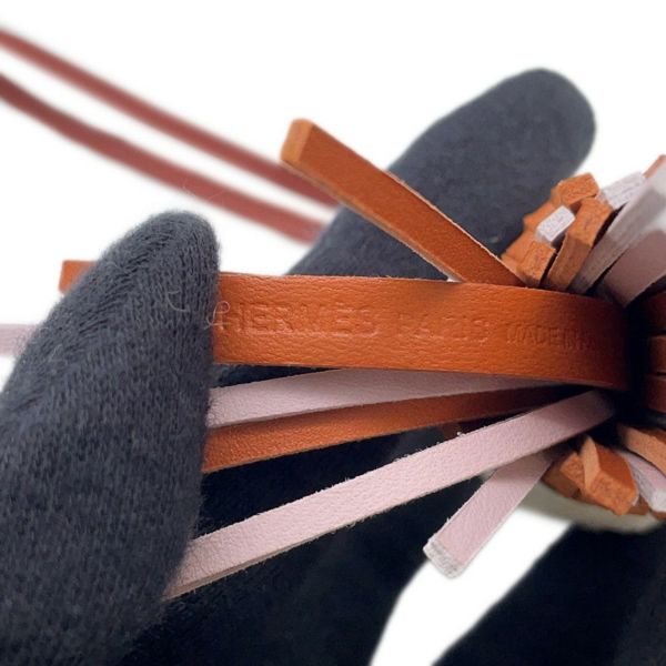 エルメス バッグチャーム シュエット パンドエピス/モーヴペール/シエンヌ/ナタ/ホワイト エプソン/ラムスキン/スイフト K刻印 フクロウ