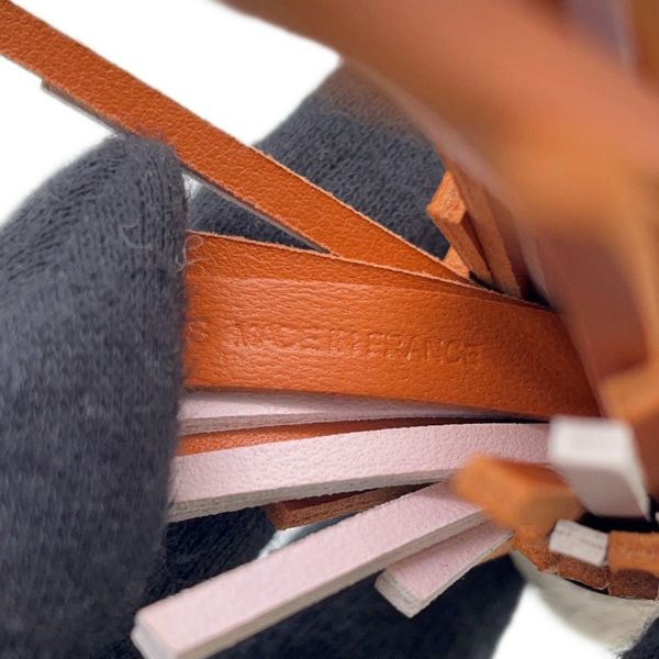 エルメス バッグチャーム シュエット パンドエピス/モーヴペール/シエンヌ/ナタ/ホワイト エプソン/ラムスキン/スイフト K刻印 フクロウ