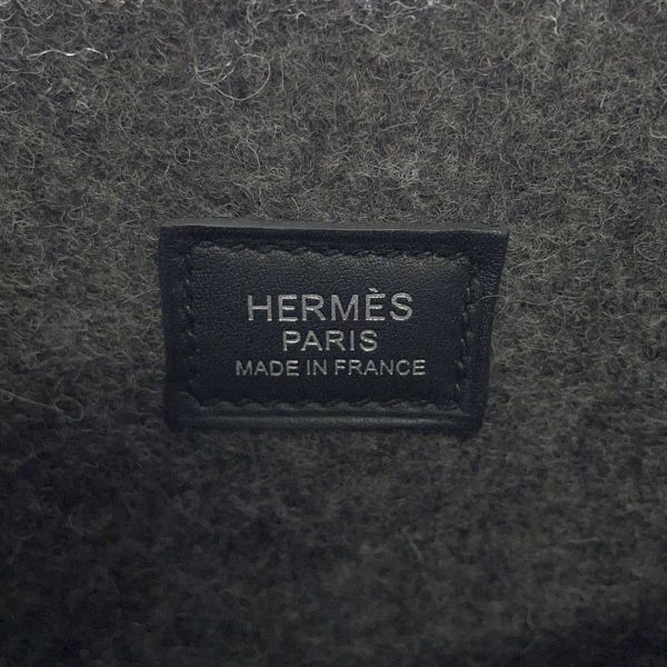 エルメス ショルダーバッグ エブリン3 PM グレー/ブラック/シルバー金具 フェルト/レザー Y刻印 黒