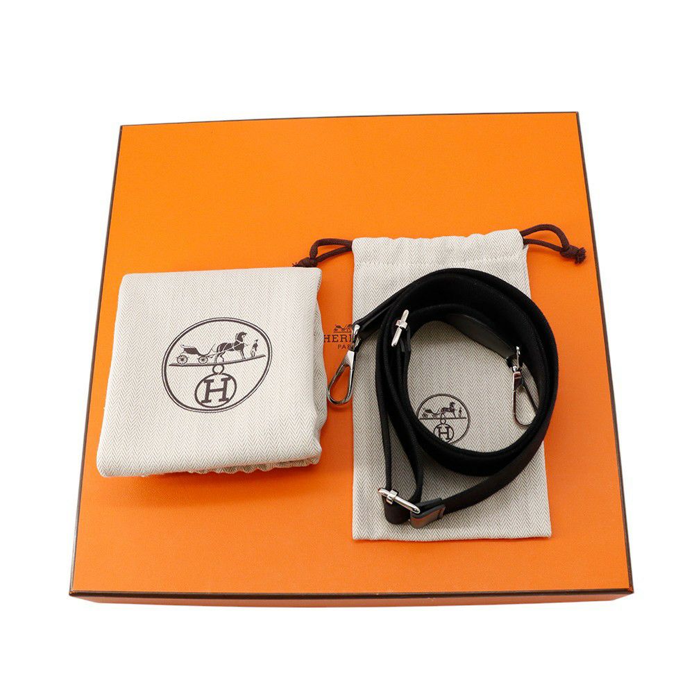 エルメス ショルダーバッグ エブリン3 PM グレー/ブラック/シルバー金具 フェルト/レザー Y刻印 黒