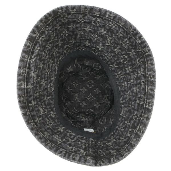 ルイヴィトン ハット シャポー モノグラム・デニム サイズS 410907 LOUIS VUITTON 帽子 黒 ブラック