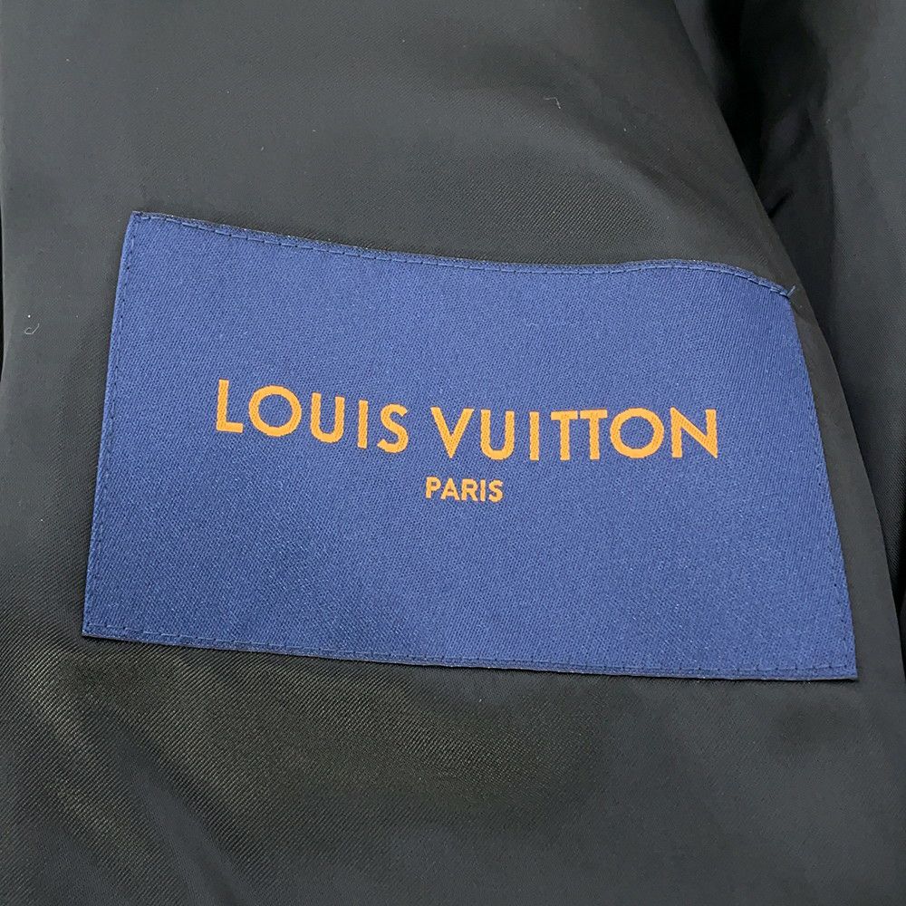 ルイヴィトン ジャケット シグネチャーバーシティ ブルゾン メンズサイズ50 LOUIS VUITTON アウター ブラック 黒 白