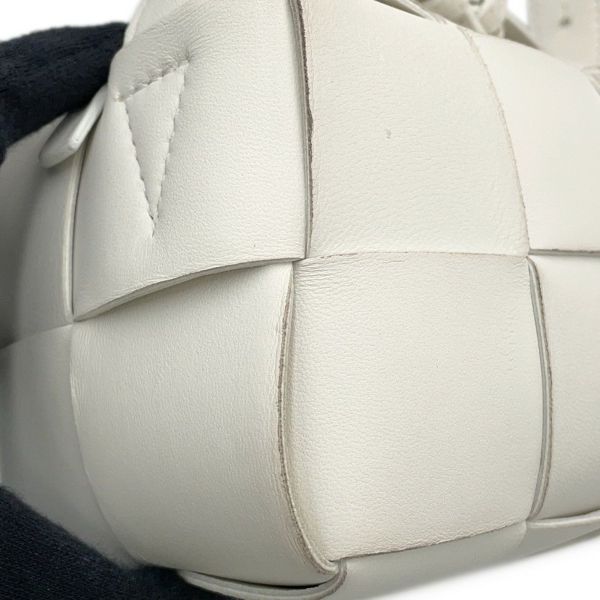 ボッテガヴェネタ ハンドバッグ マキシイントレチャート ブリックカセット ホーボーバッグ ラムスキン 729166 ワンショルダー 白