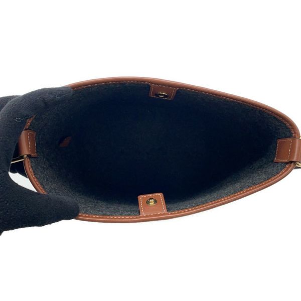 セリーヌ ショルダーバッグ スモール ロゴ フェルト レザー CELINE バッグ