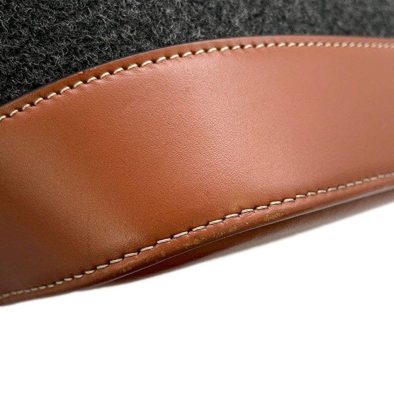 セリーヌ ショルダーバッグ スモール ロゴ フェルト レザー CELINE バッグ