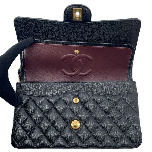 シャネル チェーンショルダーバッグ マトラッセ25 ココマーク キャビアスキン A01112 CHANEL バッグ 黒