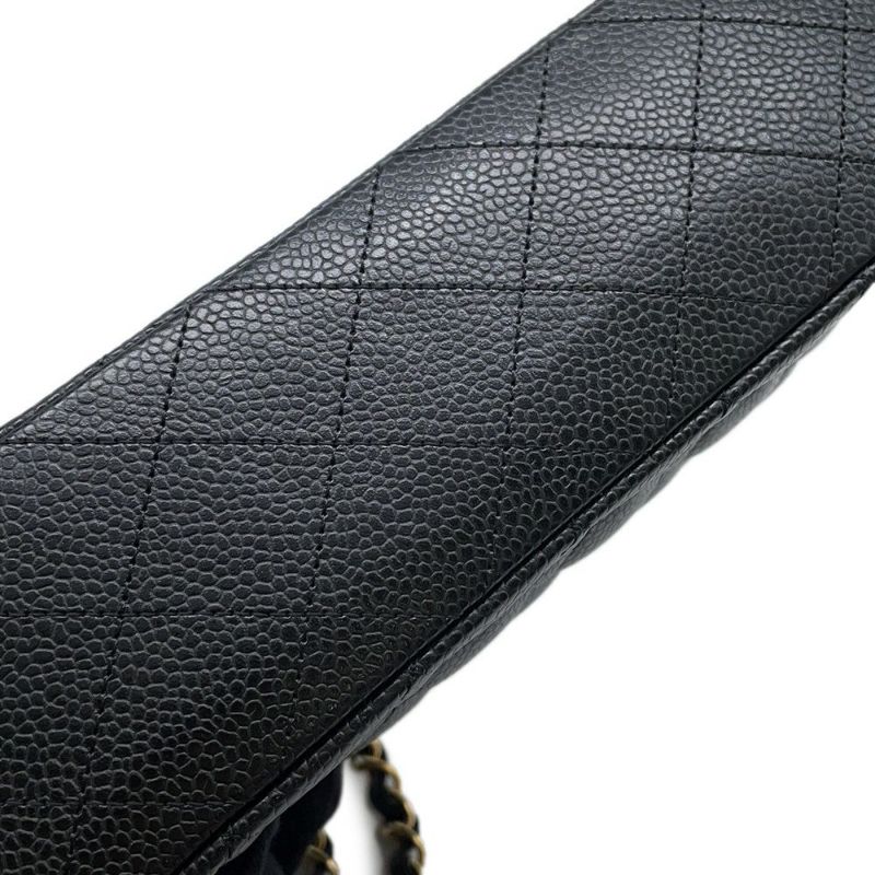 シャネル チェーンショルダーバッグ マトラッセ25 ココマーク キャビアスキン A01112 CHANEL バッグ 黒