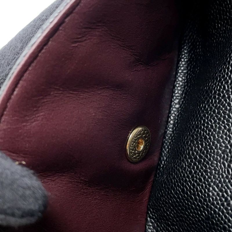 シャネル チェーンショルダーバッグ マトラッセ25 ココマーク キャビアスキン A01112 CHANEL バッグ 黒