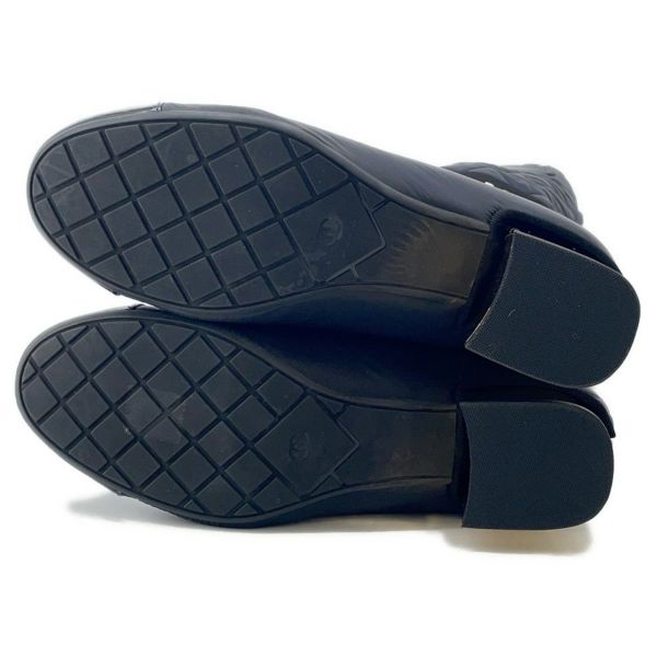シャネル ロングブーツ ココマーク マトラッセ レディースサイズ39C G38428 CHANEL 靴 黒 2way アンクルブーツ