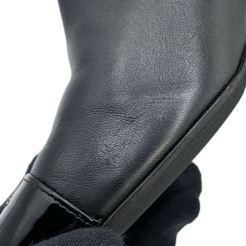 シャネル ロングブーツ ココマーク マトラッセ レディースサイズ39C G38428 CHANEL 靴 黒 2way アンクルブーツ