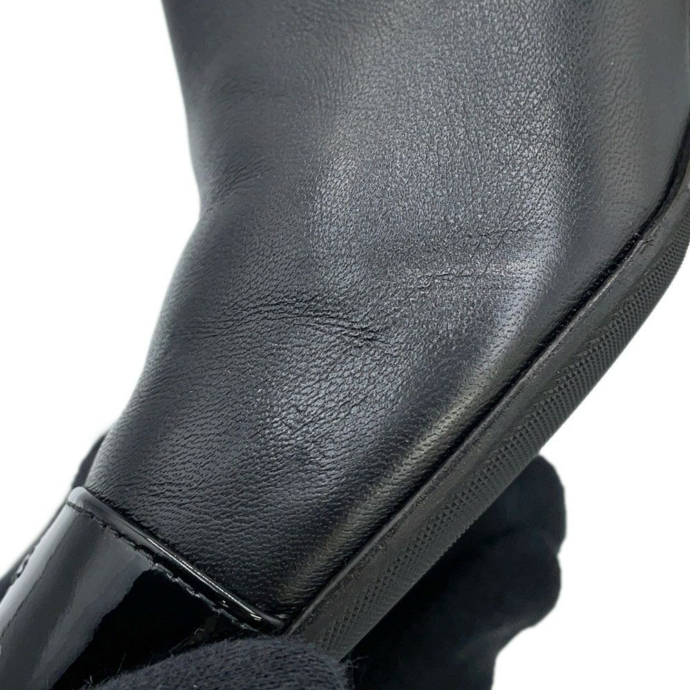 シャネル ロングブーツ ココマーク マトラッセ レディースサイズ39C G38428 CHANEL 靴 黒 2way アンクルブーツ