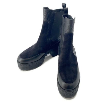 グッチ ブーツ GGマーモント サイドゴア ブーツ レザー レディース