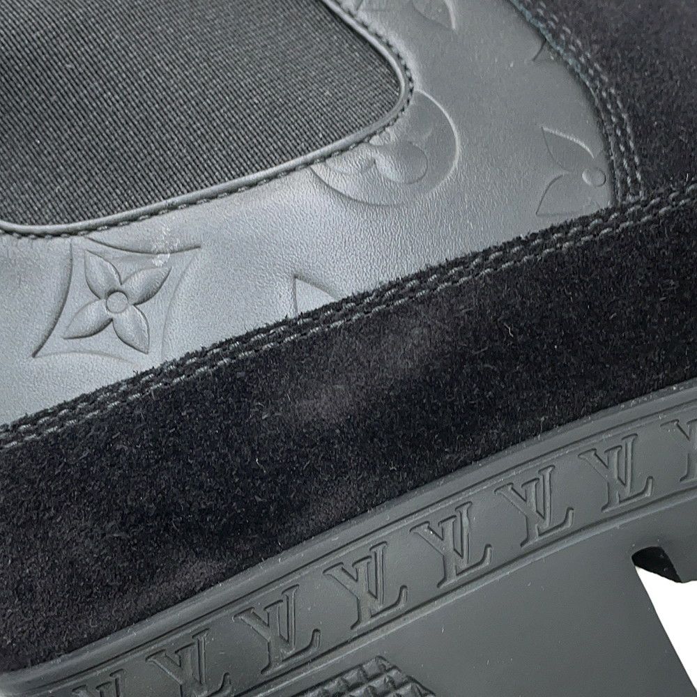 ルイヴィトン ブーツ カーフレザー スエード ローリエート ブーツ レディースサイズ37 ショートブーツ 黒 ブラック