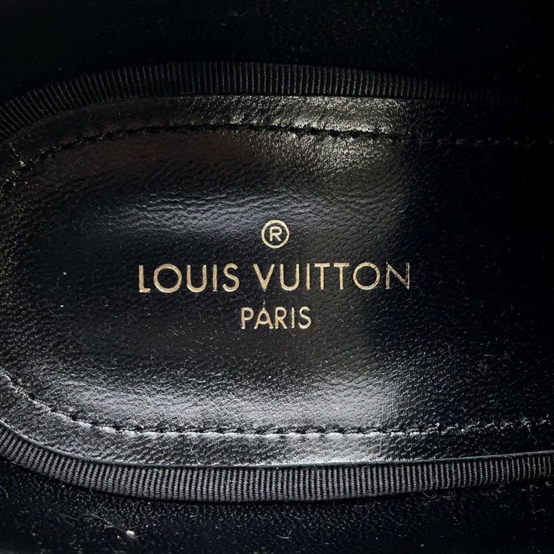 ルイヴィトン シューズ LVヴァンドームライン  ダービー モノグラム パテント サイズ6 LOUIS VUITTON メンズ 黒