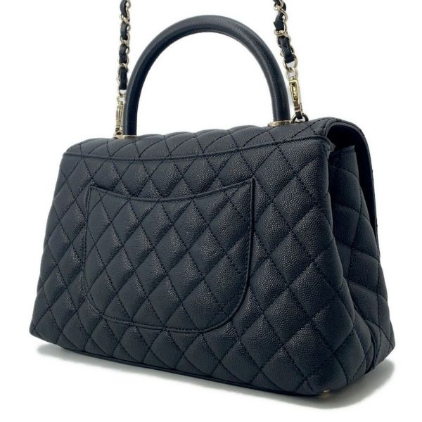 シャネル ハンドバッグ マトラッセ ココマーク ハンドル フラップ キャビアスキン A92991 CHANEL 2wayショルダー 黒
