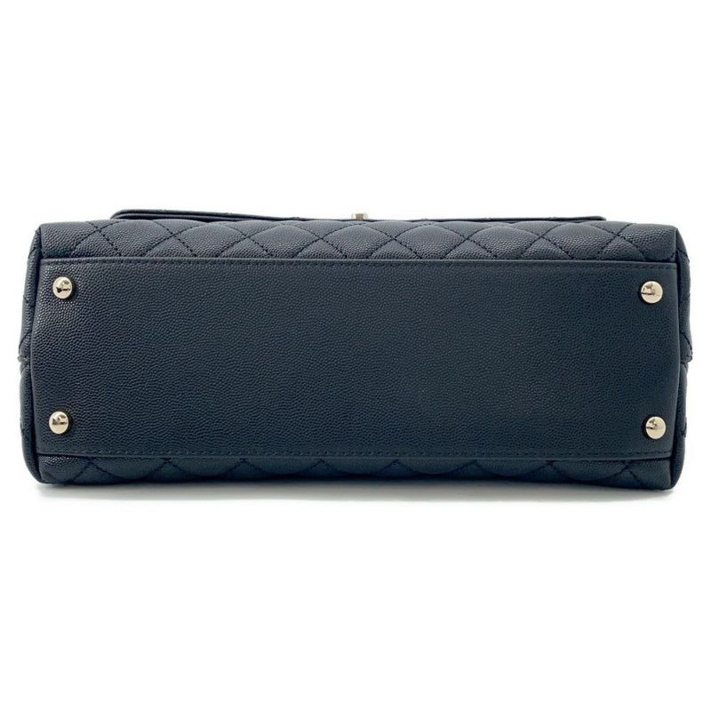 シャネル ハンドバッグ マトラッセ ココマーク ハンドル フラップ キャビアスキン A92991 CHANEL 2wayショルダー 黒