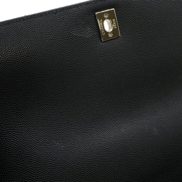 シャネル ハンドバッグ マトラッセ ココマーク ハンドル フラップ キャビアスキン A92991 CHANEL 2wayショルダー 黒