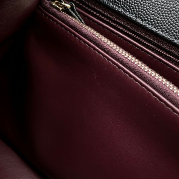 シャネル ハンドバッグ マトラッセ ココマーク ハンドル フラップ キャビアスキン A92991 CHANEL 2wayショルダー 黒