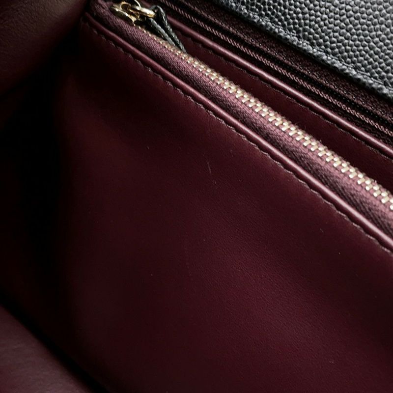 シャネル ハンドバッグ マトラッセ ココマーク ハンドル フラップ キャビアスキン A92991 CHANEL 2wayショルダー 黒