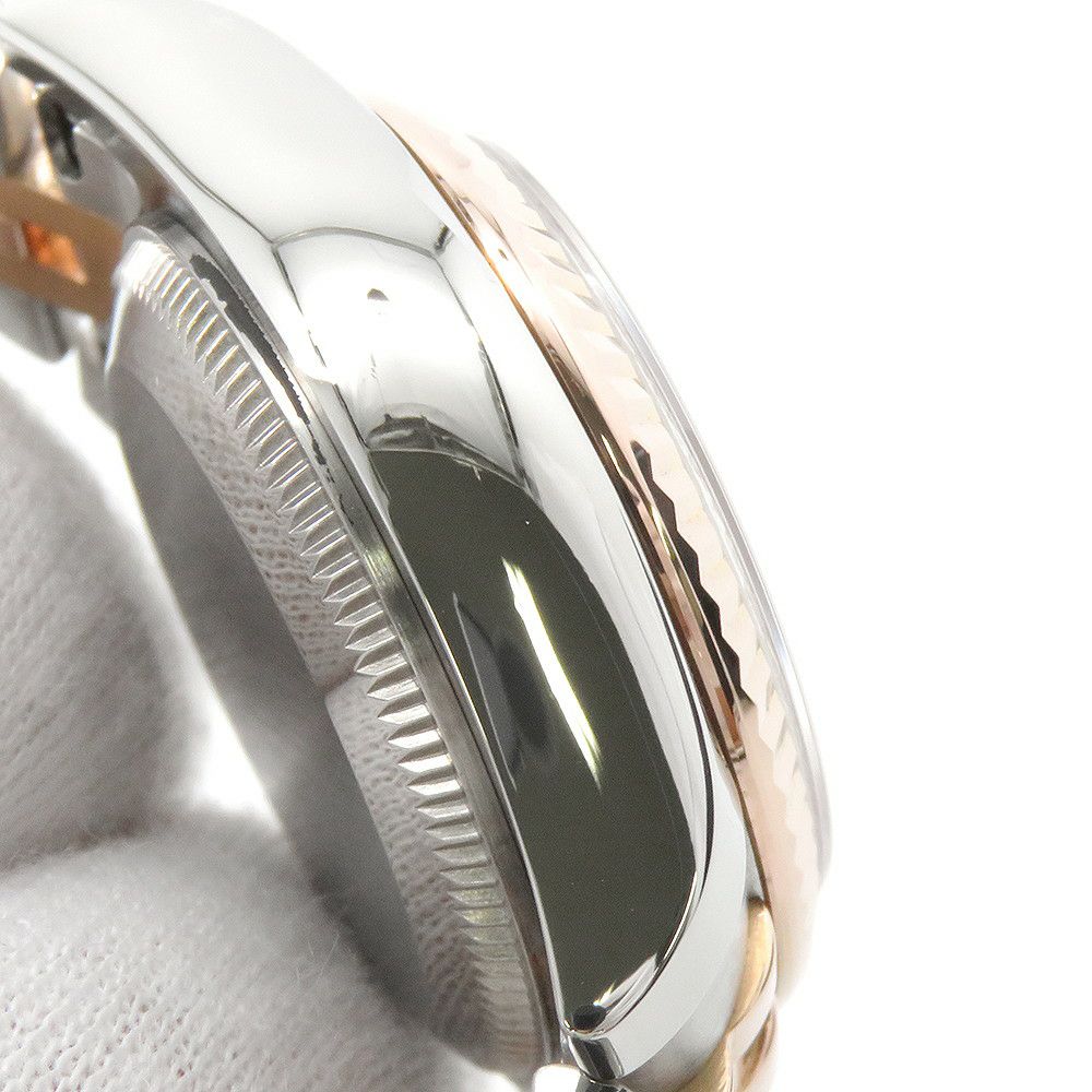 ロレックス デイトジャスト SS/K18PG ピンクゴールド 179171NG ホワイトシェル文字盤 10Pダイヤ