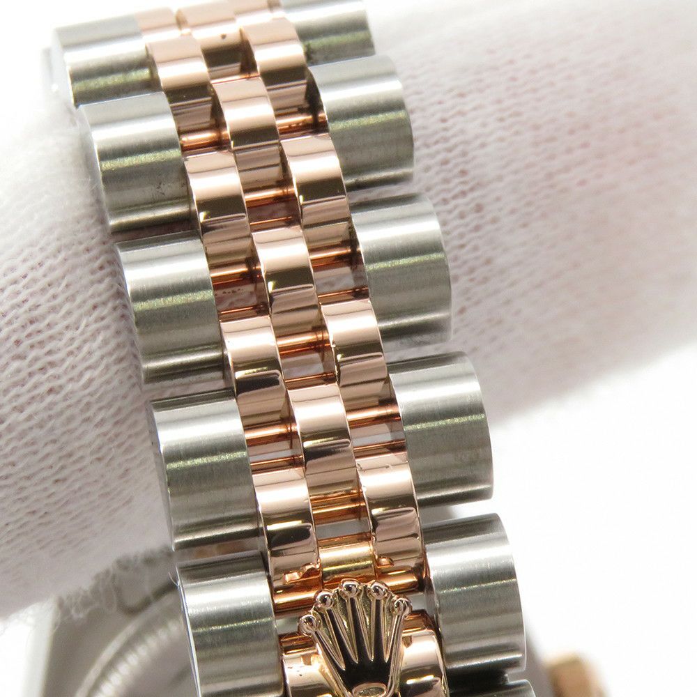 ロレックス デイトジャスト SS/K18PG ピンクゴールド 179171NG ホワイトシェル文字盤 10Pダイヤ