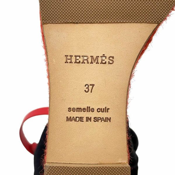 エルメス サンダル ティポリ エスパドリーユ レザー レディースサイズ37 HERMES 靴