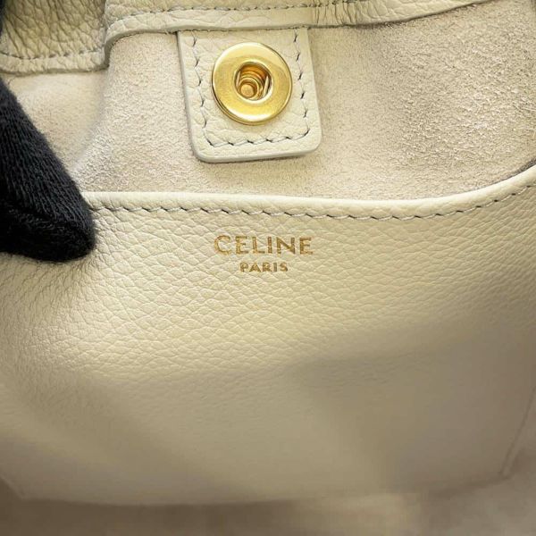 セリーヌ ハンドバッグ スモール カバ ドローストリング キュイル トリオンフ カーフスキン CELINE 2wayショルダー