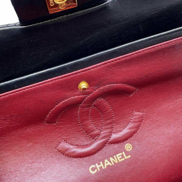 シャネル チェーンショルダーバッグ マトラッセ25 ココマーク ラムスキン ダブルチェーン A01112 CHANEL 黒