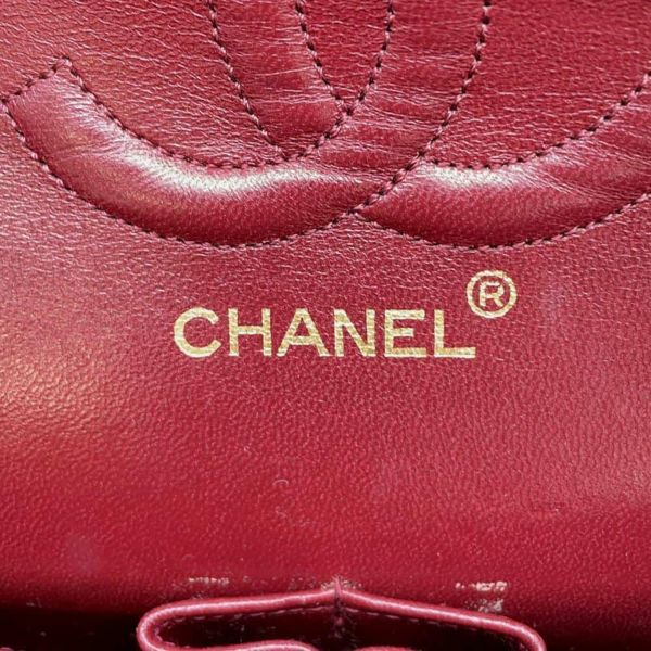 シャネル チェーンショルダーバッグ マトラッセ25 ココマーク ラムスキン ダブルチェーン A01112 CHANEL 黒