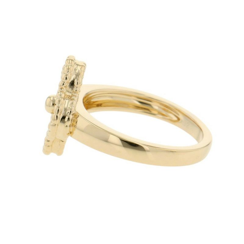 ヴァンクリーフ＆アーペル リング ヴィンテージ アルハンブラ リング ダイヤモンド 12P 計0.48ct K18YG サイズ52 VCARO26M00