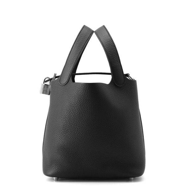 エルメス ハンドバッグ ピコタンロックPM ブラック/シルバー金具 トリヨンクレマンス K刻印 黒