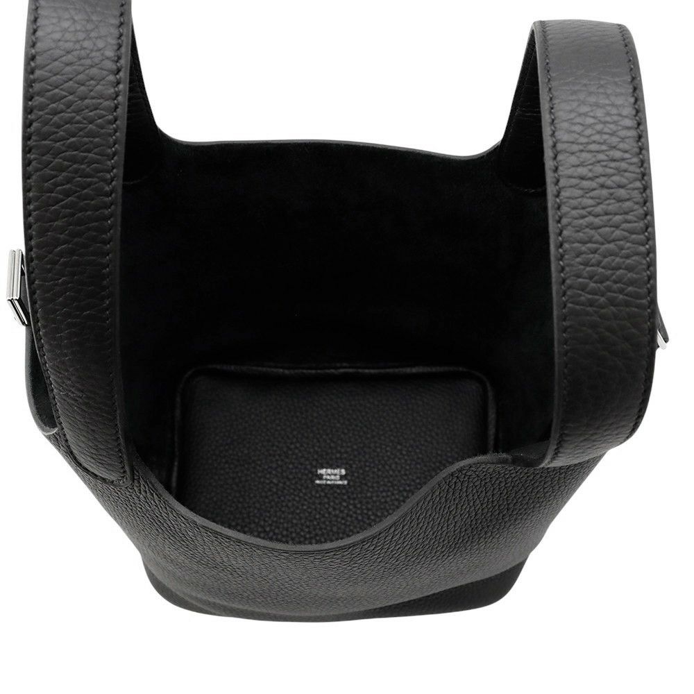 エルメス ハンドバッグ ピコタンロックPM ブラック/シルバー金具 トリヨンクレマンス K刻印 黒