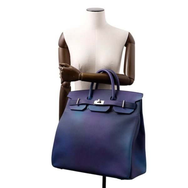 エルメス ハンドバッグ オータクロア40 コスモス ブルーニュイ/ヴァイオレットグラデーション/シルバー金具 トゴ Y刻印