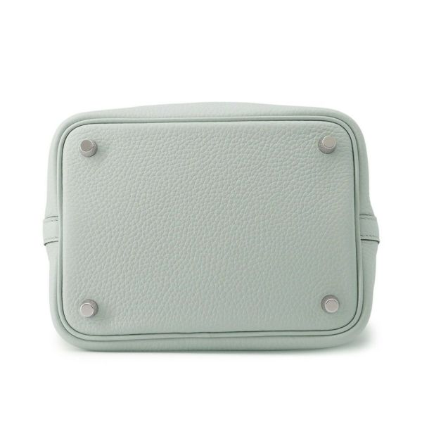 エルメス ハンドバッグ ピコタンロックPM ブルーペール/シルバー金具 トリヨンクレマンス W刻印