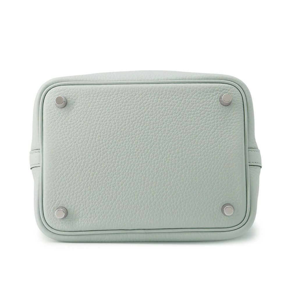 エルメス ハンドバッグ ピコタンロックPM ブルーペール/シルバー金具 トリヨンクレマンス W刻印