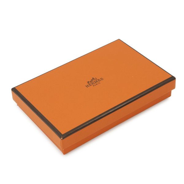 エルメス コインケース カルヴィ デュオ エトゥープ/シルバー金具 シェブルミゾル W刻印 HERMES 財布 シェーブル