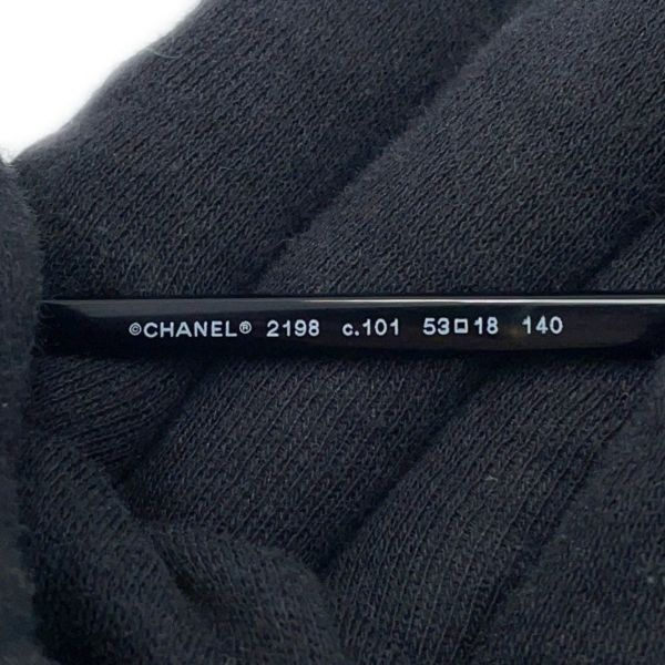 シャネル メガネフレーム ココマーク メタル 53□18 140 2198 CHANEL アイウェア 黒