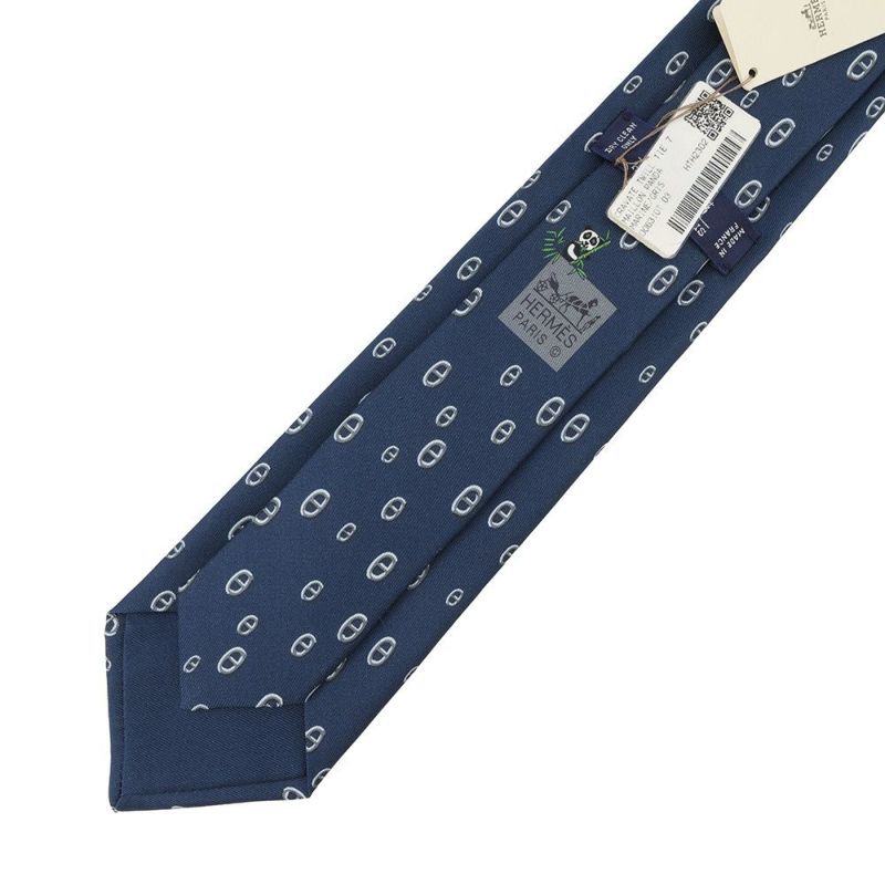 エルメス ネクタイ マイヨン・パンダ シルクタイ HERMES メンズ 2023春夏