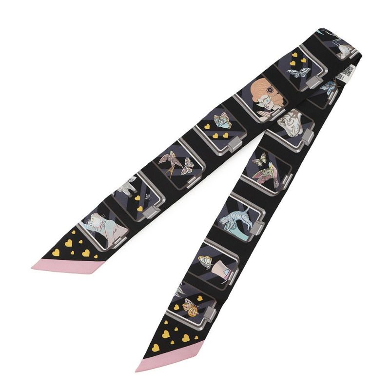 エルメス スカーフ ツイリー エルメス ストーリー HERMES STORY HERMES シルクツイル 2023秋冬 黒