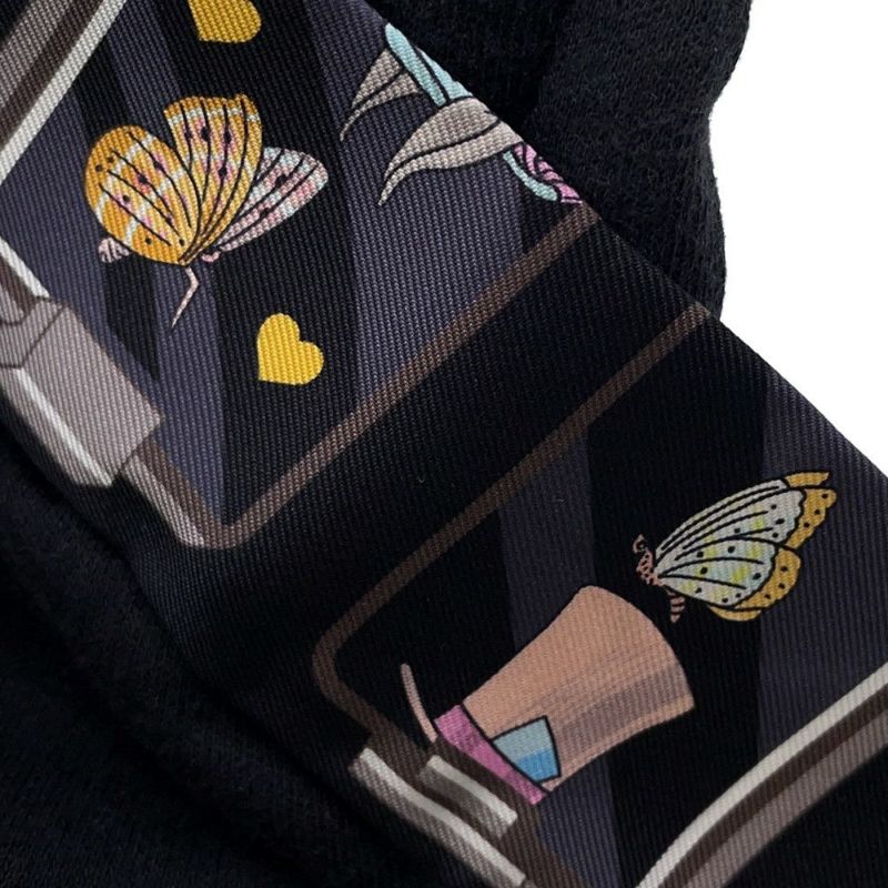 エルメス スカーフ ツイリー エルメス ストーリー HERMES STORY HERMES シルクツイル 2023秋冬 黒