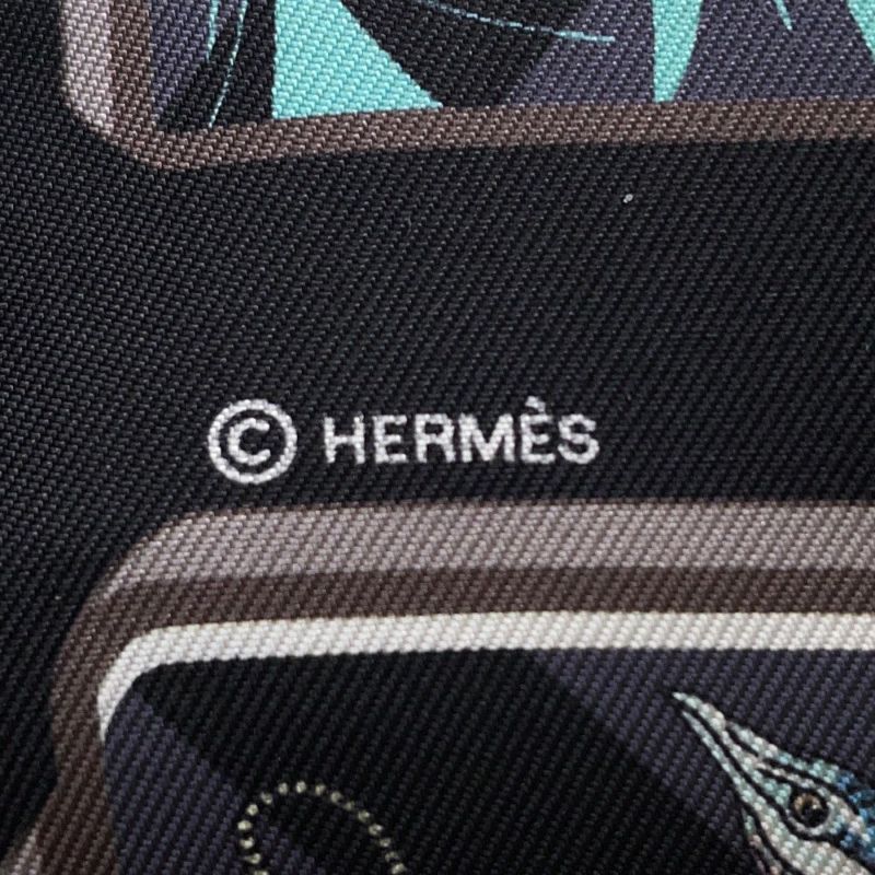 エルメス スカーフ ツイリー エルメス ストーリー HERMES STORY HERMES シルクツイル 2023秋冬 黒