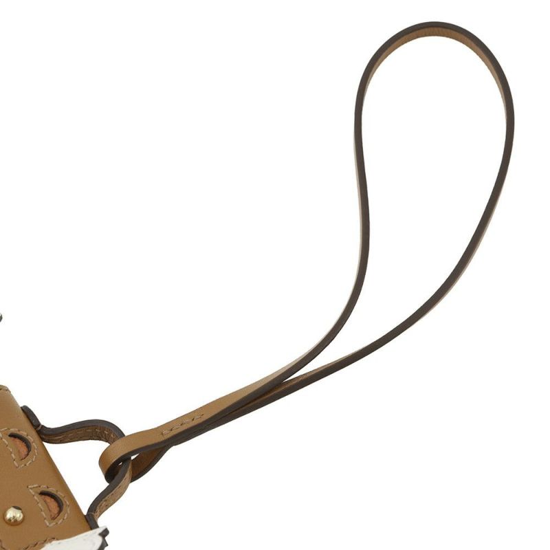 エルメス チャーム ビジュードサック ケリードール ナチュラルサブレ/オレンジ/ナタ/ブリック/ゴールド金具 タデラクト/シェブルミゾル B刻印