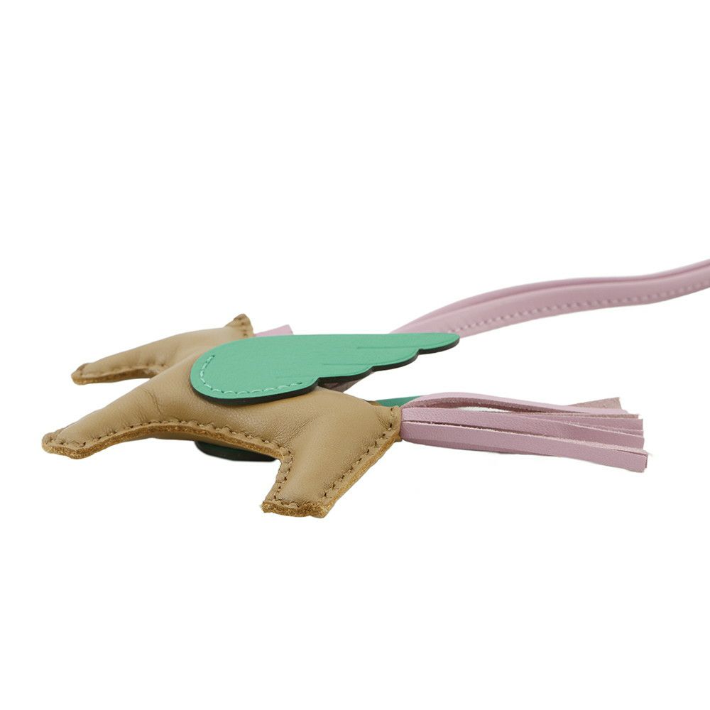 エルメス バッグチャーム ロデオPM ペガサス チャイ/モーブシルベストル/ミント ラムスキン Z刻印