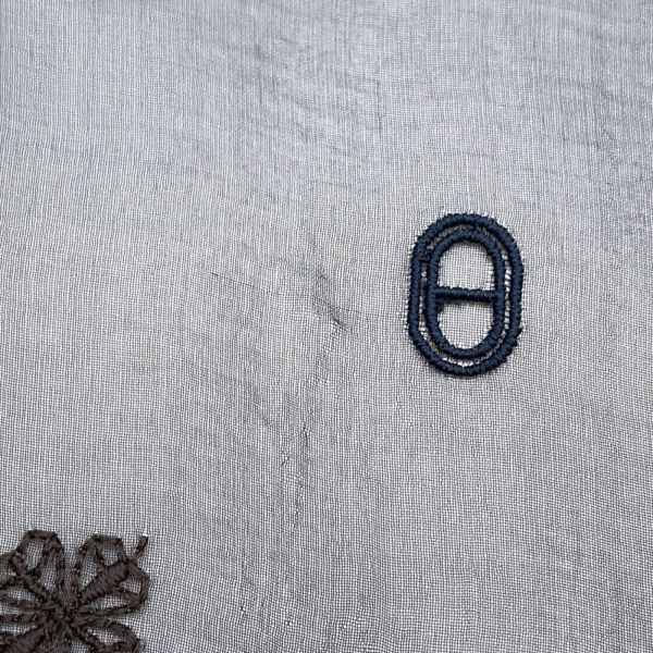 エルメス スカーフ カレ100 マルチチャーム Multicharms 刺繍 シルク HERMES シルクモスリン 黒