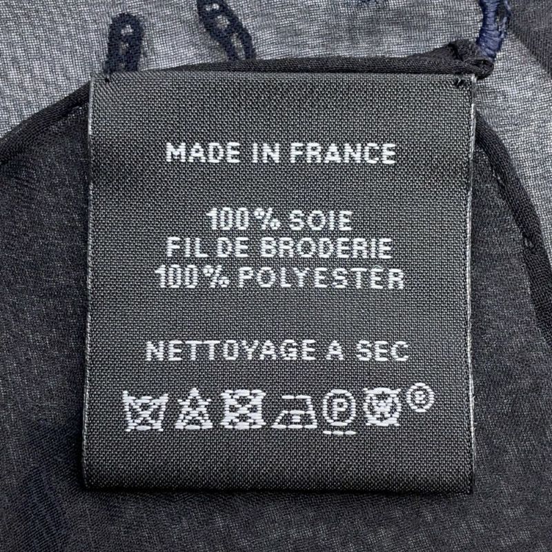 エルメス スカーフ カレ100 マルチチャーム Multicharms 刺繍 シルク HERMES シルクモスリン 黒