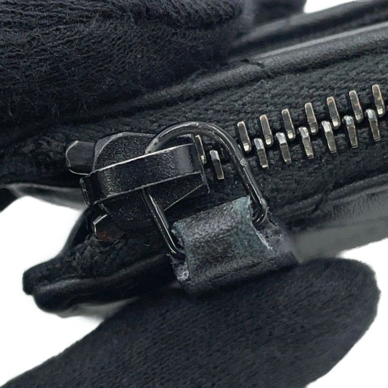 シャネル コインケース ココマーク マトラッセ L字ファスナー コンパクトウォレット カーフレザー AP3997 カードケース 黒