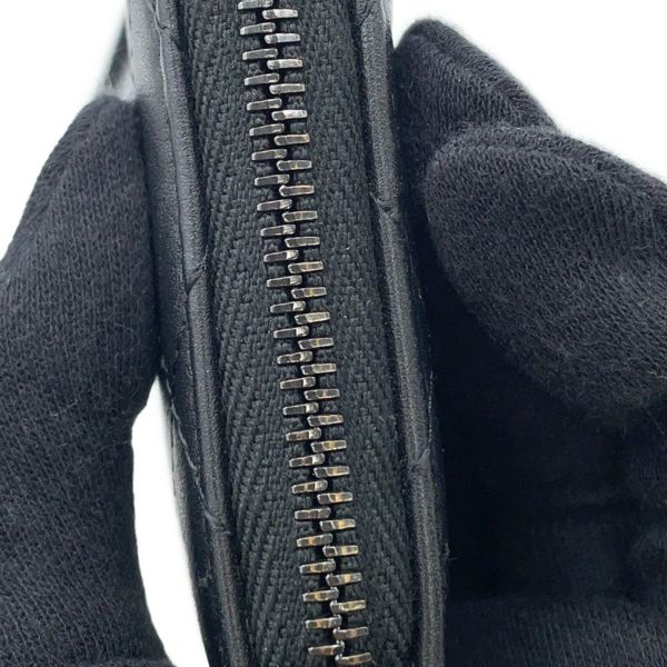 シャネル コインケース ココマーク マトラッセ L字ファスナー コンパクトウォレット カーフレザー AP3997 カードケース 黒