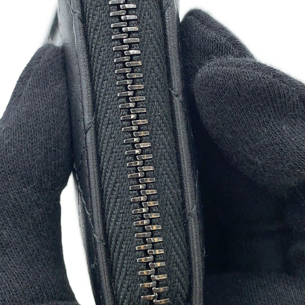 シャネル コインケース ココマーク マトラッセ L字ファスナー コンパクトウォレット カーフレザー AP3997 カードケース 黒