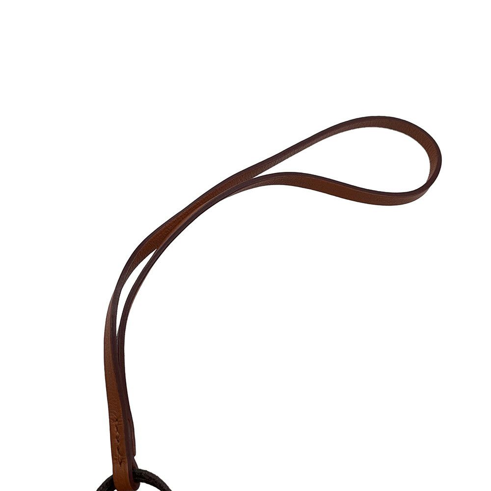 エルメス バッグチャーム ショッパー サックオランジュ フー/ゴールド ラムスキン Y刻印